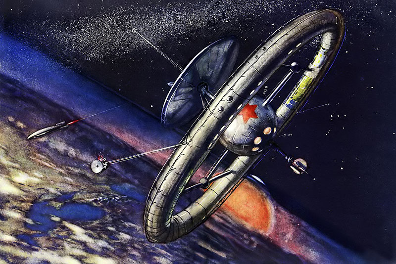 Illustration for Tehnika Molodezhi magazine, Nikolai Kolchitksy (1950)